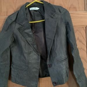 Grey leather jacket